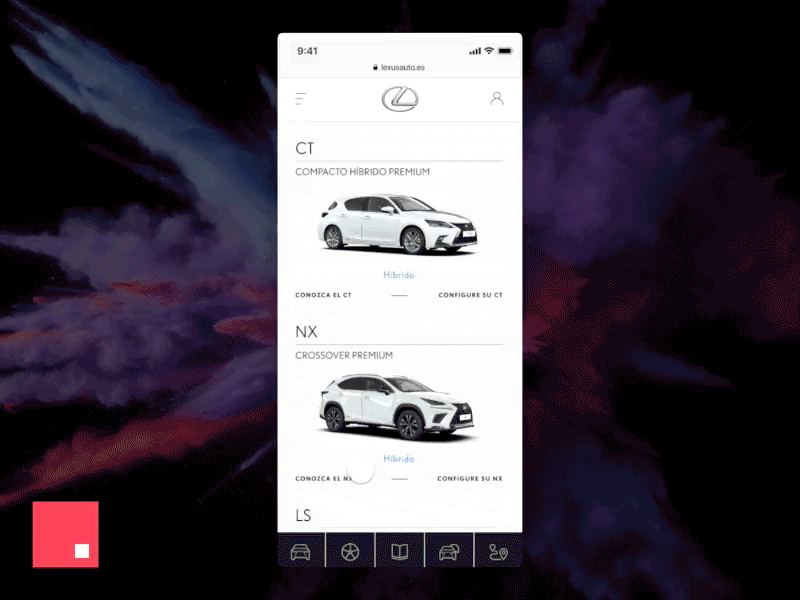 Lexus - Car configurator car configurator configurator lexus mobile steps web web app