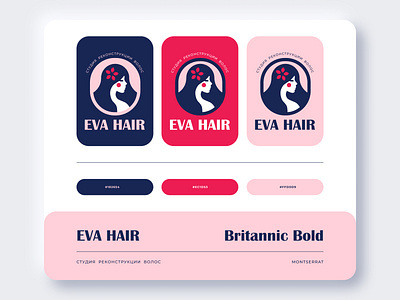 Brand book for EVA HAIR design figma logo vector