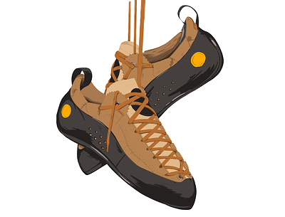 La Sportiva Mythos Climbing shoes climbing illustration procreate shoes sketch