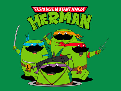 Teenage Mutant Ninja Turtles - Herman cartoon character design comics illustration inking painting procreate tmnt turtles