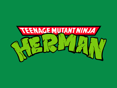 Teenage Mutant Ninja Turtles - Herman Logo cartoon character design comics illustration inking procreate turtles