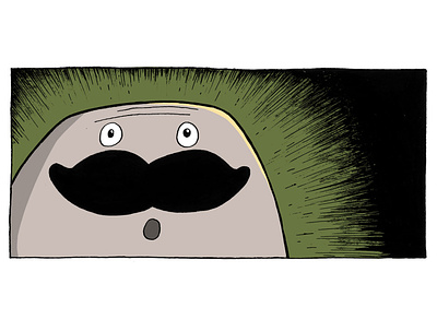 Comic 3.2 cartoon character design comic illustration inking moustache painting procreate