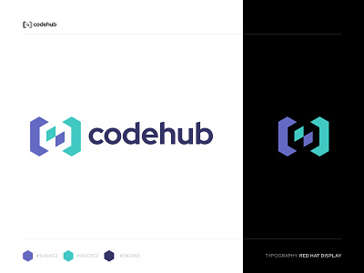 Code Hub Logo brackets code coding colorful community connect core cube data developer digital hexagon hexagonal hub link logo nucleus software tech technology