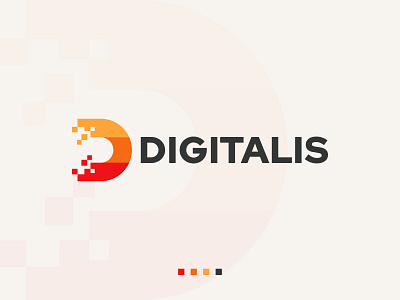 Digitalis Logo Design app blockchain brand identity branding colorful communication d letter data development digital hosting letter letter d logo logomark network pixel software tech technology