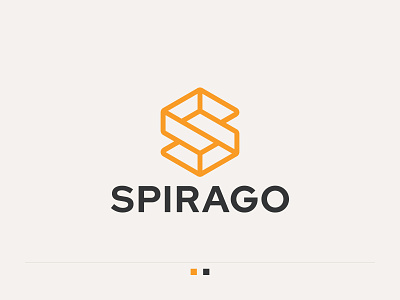 Spirago Logo Design architecture box brand branding construction cube endless geometric hexagon identity infinity letter s logo network s letter software spiral symmetry synergy technology