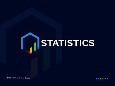 Statistics Logo box brand branding colorful cube data digital finance geometric graph growth hexagon identity investment logo market software statistics tech technology