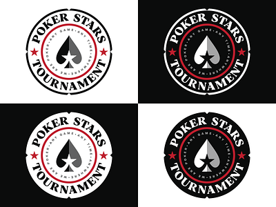 Poker Stars Tournament Badges ace badge brand branding cards casino club gamble game identity label logo lucky play poker spade spades stamp star tournament