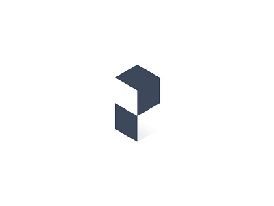 Letter P Logo architecture box cube development dimension hexagon letter p logo p letter storage virtual web