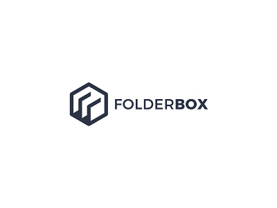 Folder Box Logo abstract agency architecture bold box cube deposit development financial folder hexagon hexagonal logo media solution storage tech technology virtual