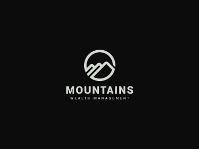 Mountains Logo circle health high hill landscape line logo media meditation mountain nature peak relax round snow sport top travel vacation wealth management