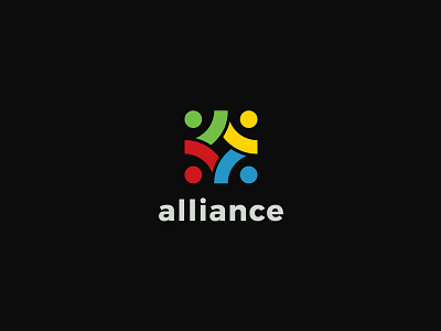 Alliance Logo alliance charity colorful community connect family finance friendship group human logo network people relations social media society team teamwork union unity