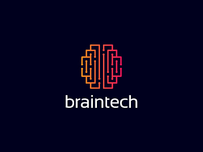 Brain Tech Logo artificial brain brainstorm cerebral cortex creative data development digital game geek intelligence labyrinth logo maze network neurology neurons smart technology