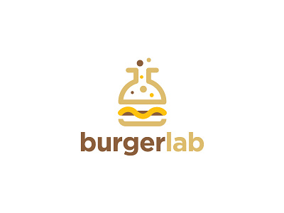 Burger Lab Logo barbecue beef bread burger cheese dinner fast food food gastronomy gourmet grill hamburger lab laboratory logo lunch meal meat mustard restaurant