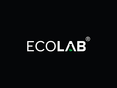 Ecolab Logo bio biology chemist chemistry eco ecology green lab laboratory leaf logo logotype medical pharmacy research science tube wordmark