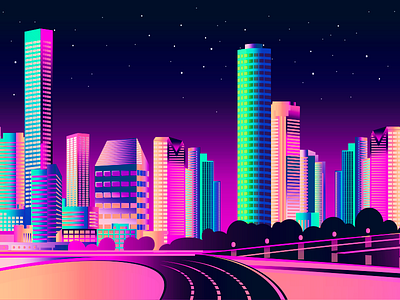 City Nights design illustration