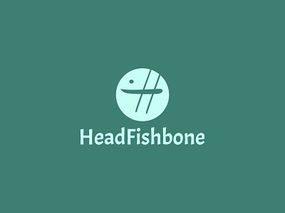 Head Fishborne bone branding design fish fishbone flat head icon illustration logo minimal