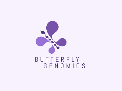 Butterfly branding butterfly design elegance flat genomics icon illustration logo minimal modern purple vector violet