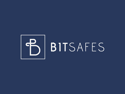 Bit Safes bit bitcoin blue branding design elegance flat icon illustration logo minimal modern safe safes vector
