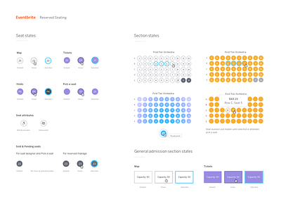 Reserved seating canvas component states