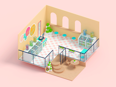 Candy Shop candy scene voxel voxel art