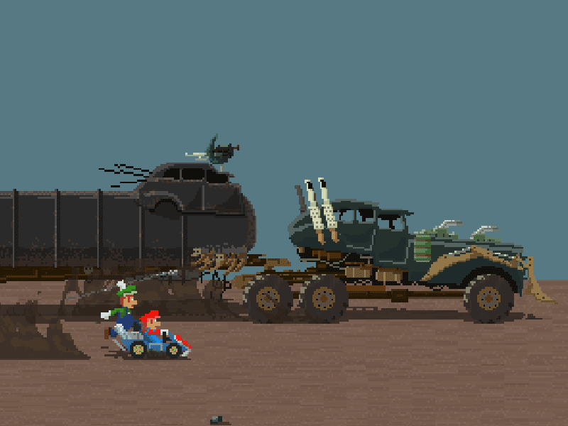 Mad Mario mad max mario pixel art pixel daily