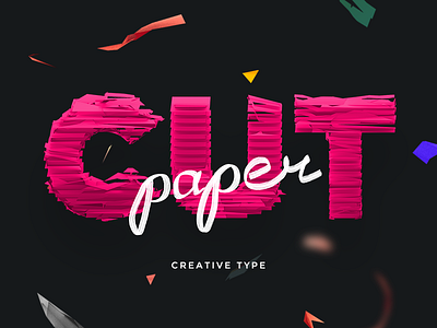 CUT Paper alphabet cut paper digital goods for sale letter psd shredder type typography