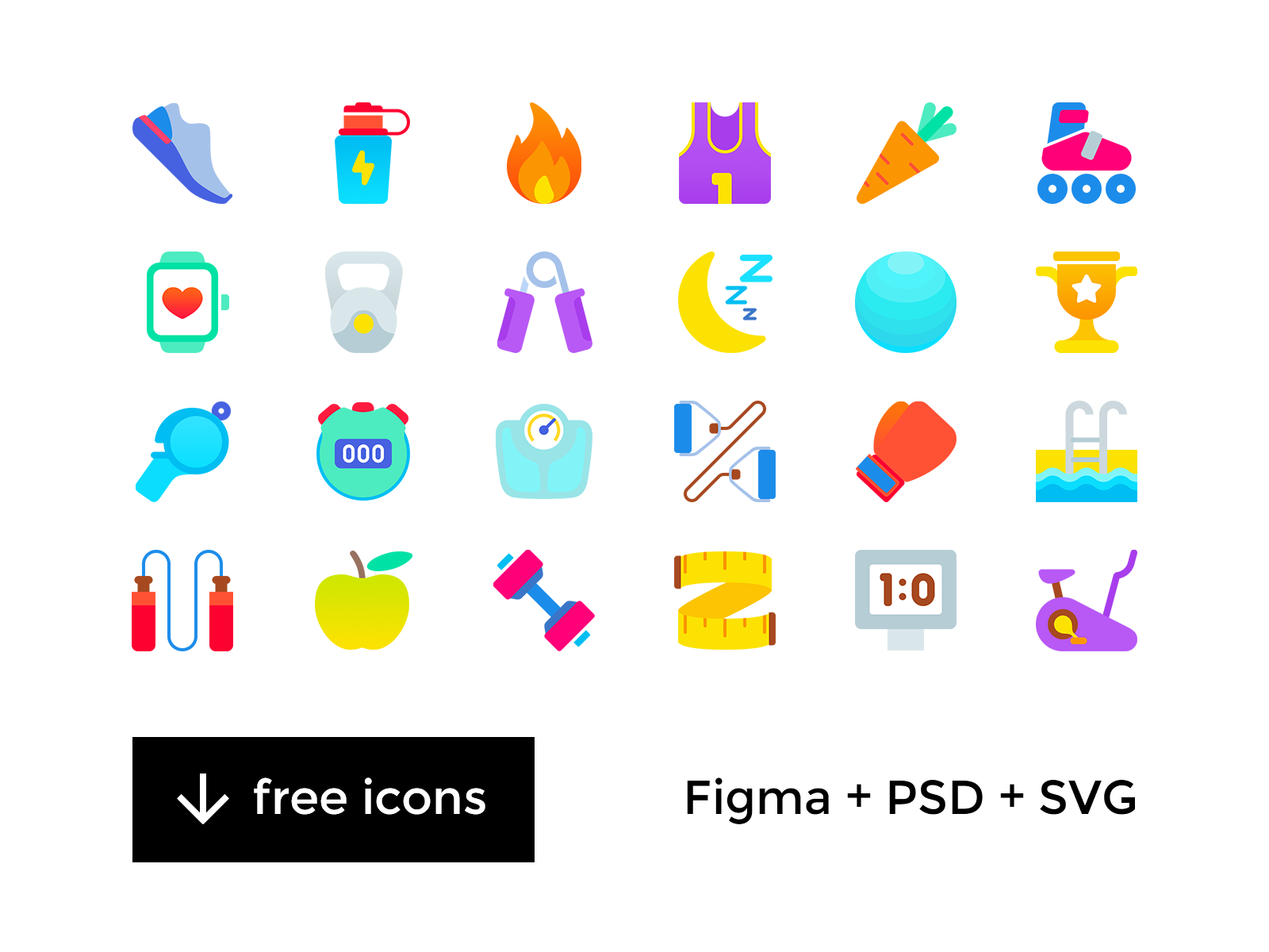 Fitness Sport Freebie Icons By D Store On Dribbble