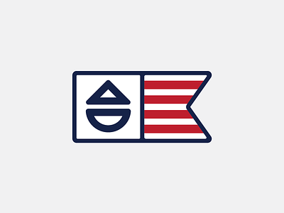BOLA Americana america flag geometric logo minimal patch simple