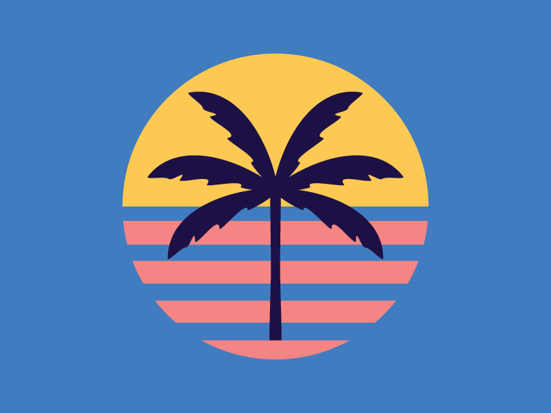 Sunset Palm by Travis Raymond on Dribbble