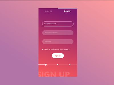 Sign up page #DailyUI 001 dailyui gradient lineargradient signup signuppage uidesign