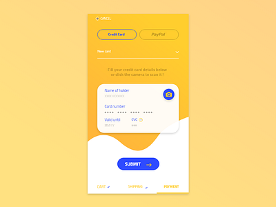 Mobile credit card checkout page for #dailyui challenge checkout creditcard dailyui mobile uidesign