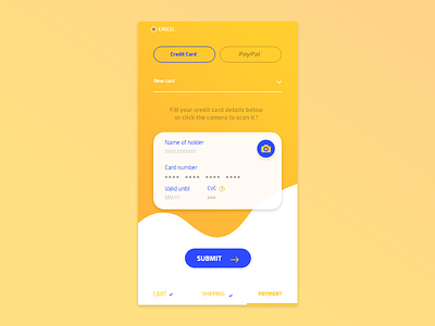 Mobile credit card checkout page for #dailyui