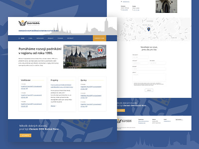 Czech Chamber of Commerce blue corporate design gold local business webdesign