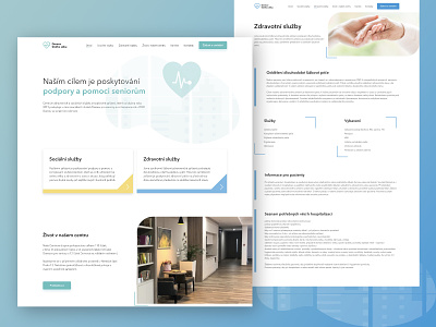 Redesign for Medical company blue care green illustration medical medical design web design yellow