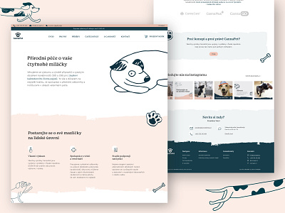 CannaPet - CBD e-commerce landing page cbd dark green dog ecoomerce illustration landing page pets red