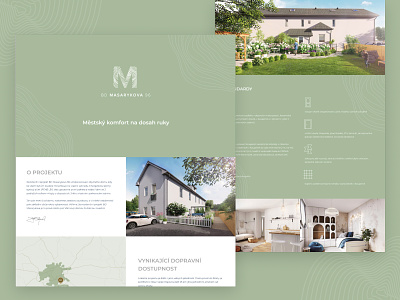 Property landing page - BD Masarykova geometric green landing page lines presentation property web design webdesign