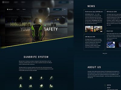 Scilif dark highlight ui web design