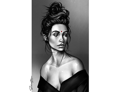 Bindu [ बिंदु ] digital digitalart drawing illustration india portrait sketch sketching woman
