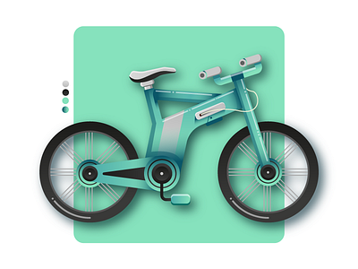 Flat Cycle II bicycle cycle illustration
