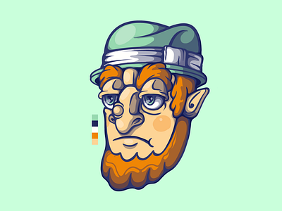 Grumpy Leprechaun digital digitalart draw drawing illustration sketch sketching vector vectorart