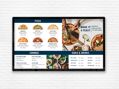 Plate Brand Indoor Digital Menu Board branding food graphic design healthy menu qsr restaurant ui vector visual design