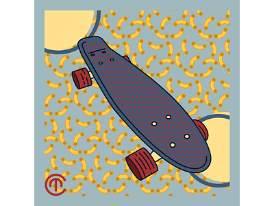 Penny Board Illustration