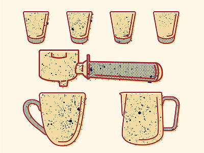 Coffee Tools Illustrations