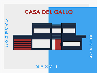 Casa Del Gallo architecture art color debut design house industrial poster ui