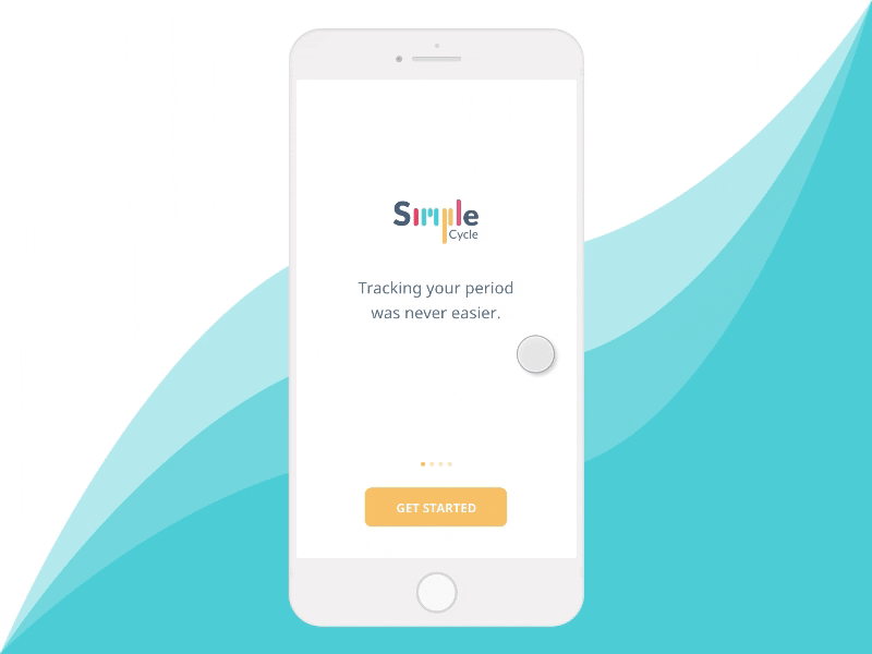Onboarding animation android app flinto illustration ios mobile onboarding period tracker