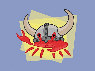 Crab Viking crab illustration vector viking