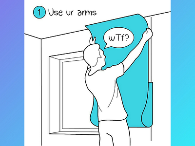 Use ur arms how to illustration instruction vector