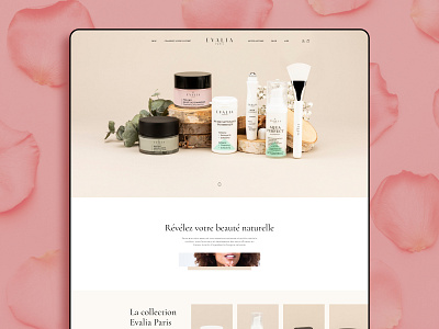 Evalia Paris branding cosmetic design ecommerce eshop graphic design homepage pp product page shop ui ux webdesign