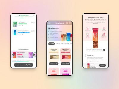 Healtheen animation branding design ecommerce eshop food gradient home logo pp product page shop shopify tea ui ux visual identity webdesign