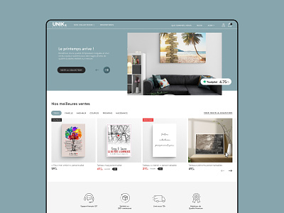 Unik Galerie branding commerce design ecommerce eshop page product page produt sell shop shopify ui user ux webdesign